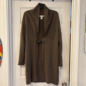 Susan Lawrence Long Brown Cardigan